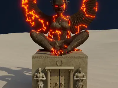 Temple of Death Low-poly 3D model