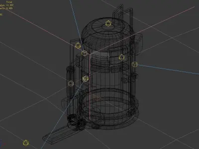 Future World - Ground Chemical Container 03 3D model