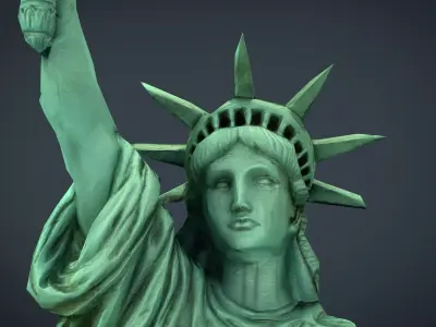 LOW POLY STATUE OF LIBERTY Low-poly 3D model
