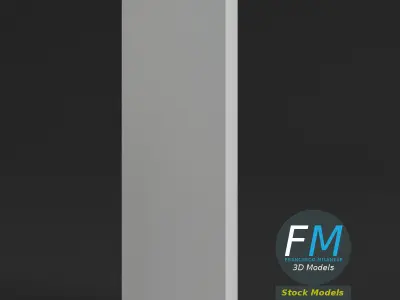 Trifold mockup half open 3D model