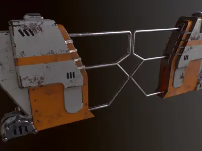 Turnstile star wars force awakens gate Low-poly 3D model