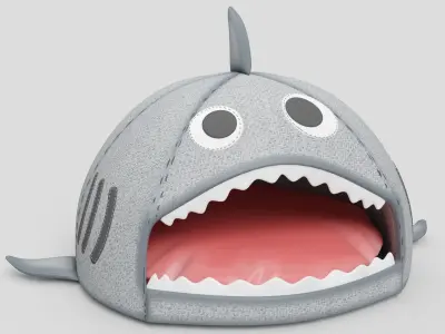 cat bed shark design 3D model