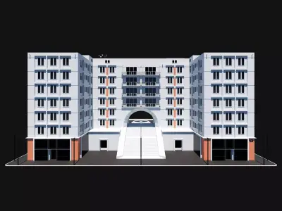 Residence 3D model with scene file additionally 3D model