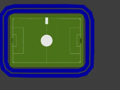 Base of a square stadium in Rhino 3D 3D print model
