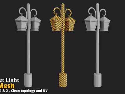 Street Light Low-poly 3D model