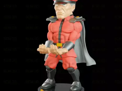 Bison Street Fighter joystick holder 3D print model