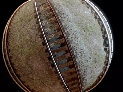 Train Lines PBR Texture Texture