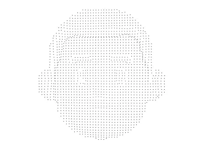 Man Face Holographic Image v1 002 Low-poly 3D model