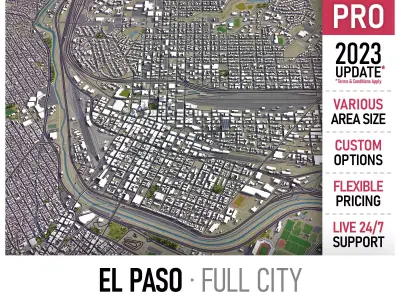 El Paso Low-poly 3D model