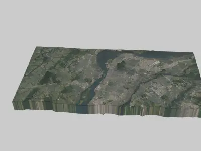 Montreal City  Low-poly 3D model