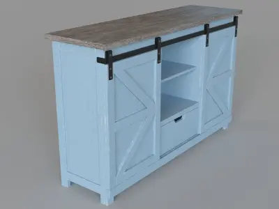 Bar Harbor Blue Credenza 3D model
