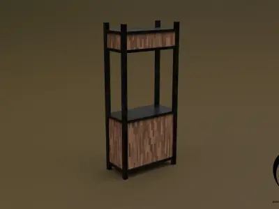 Trade stand 05 4in1 R - 4 PBR Texture 1 Model Low-poly 3D model