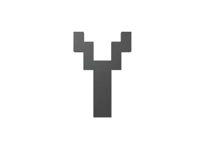 Pixel Font Y v1 001 Low-poly 3D model