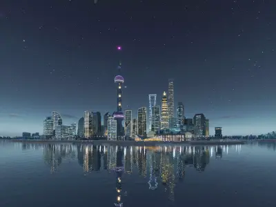 shanghai City Low-poly 3D model