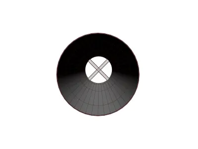 Tall Floor Fabric Lamp 3D model