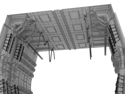 Spaceship Corridor 3D model