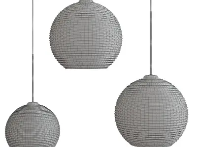 Kristall 6 One Light Low Voltage Pendant Low-poly 3D model