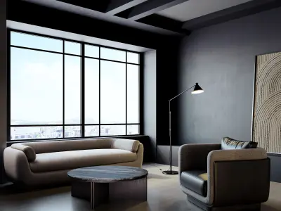 interior living room scene 53 3D model