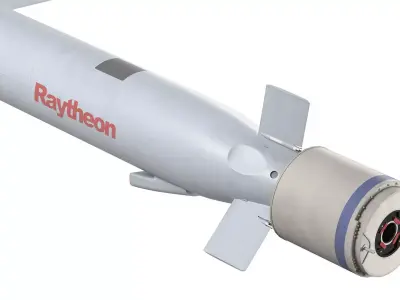 Tomahawk Land Attack Cruise Missile Rocket BGM 109 3D model