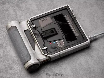 Sci-fi Remote Device 02 Low-poly 3D model