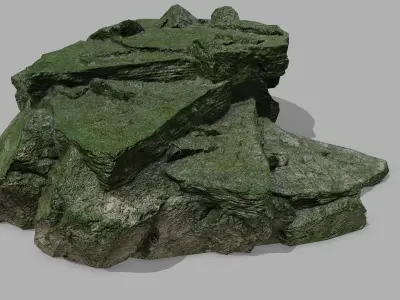 Stair rock Low-poly 3D model order