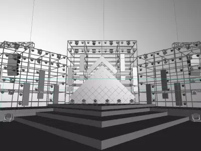 Concert Stage Arena Low-poly 3D model