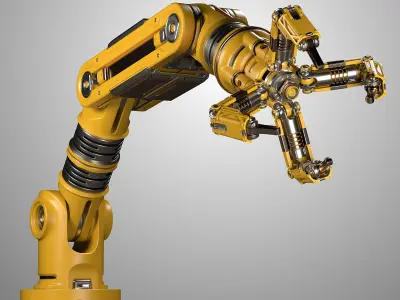 Robot man and woman plus arm 3D Model Pack