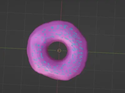 Classic Low Poly --Donut Low-poly 3D model