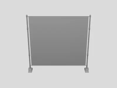 Backdrop Banner Stand - Geometry Only No Textures No Materials 3D model