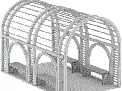 Walk Way Shade 03 3D model