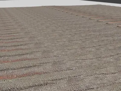 realastic wooden floor and wooden wall Low-poly 3D model