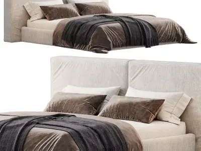 Flann Bed By Ditreitalia 3D model