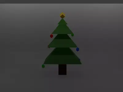Christmas Xmas Tree No Lights No Gifts Low-poly 3D model