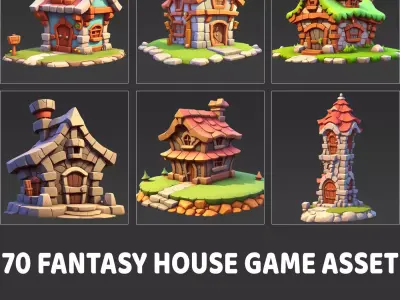 70 Fantasy House Game Asset Texture