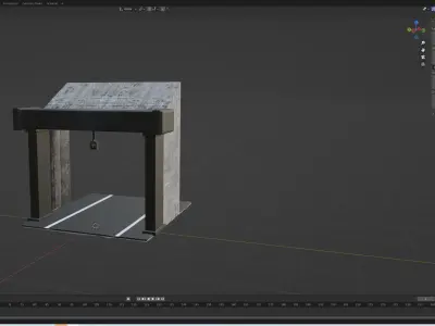 Tunnel Overpass Low-poly 3D model