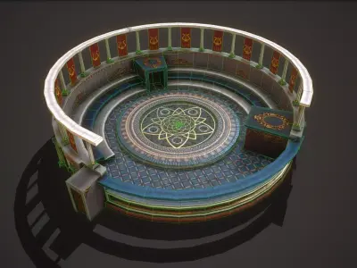 Roman Greek Theatre Low-poly 3D model
