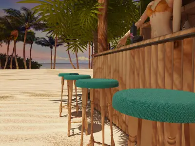 Beach Bar  3D model