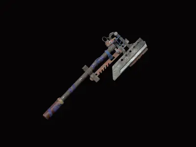 3D AXE Low-poly 3D model