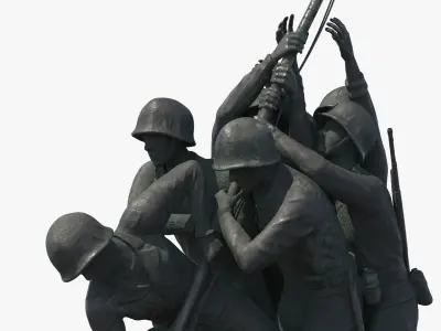  Marine Corps War Memorial Patinated Bronze 