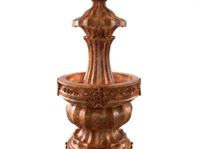 Classic Garden Fountain 04 3D model