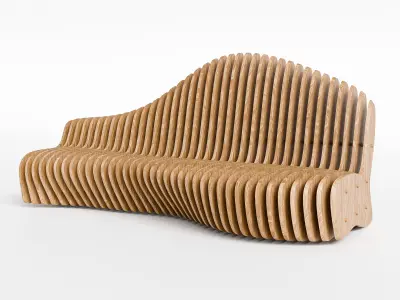 Parametric Bench 01 3D model