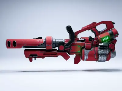 Sci-Fi Gun Futuristic Weapon Low-poly 3D model