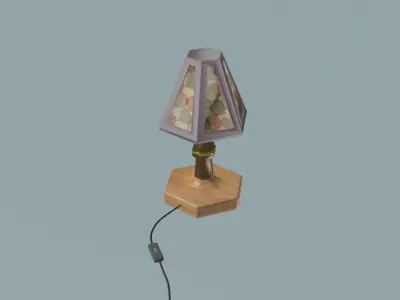 Living room small standing light Low-poly 3D model