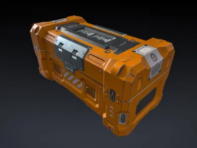 SciFi Container Low-poly 3D model