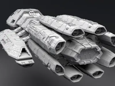 Battlestar Pegasus Scale model  3D print model