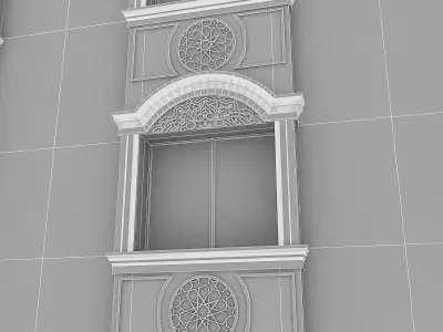 Window Frame 02 Low-poly 3D model