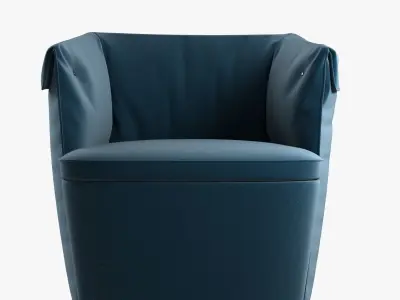 Overpass padded armchair di favaretto for b-line 3D model