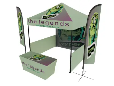 Complete Event Booth Kit 3D model