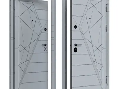 Door Steel Art Iceberg 3D model