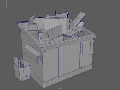 RECYCLING DUMPSTER Low-poly 3D model